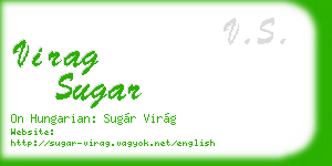 virag sugar business card